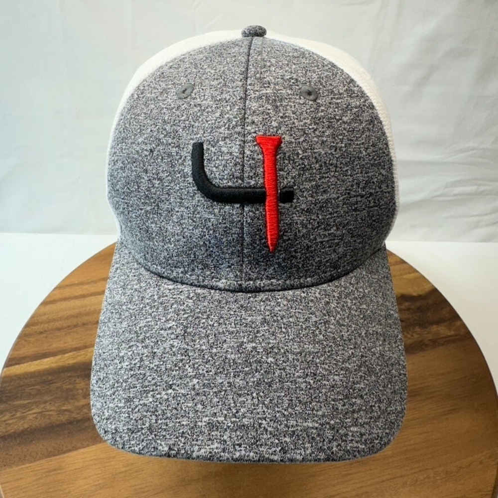 Par 4 Hat Cap Golf Short GRAY & WHITE Ouray Sportswear Unisex Adjustable